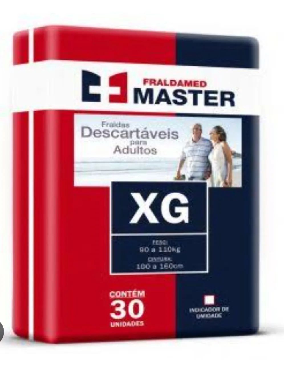 Pacotão 150 Fraldas Descartáveis para Adultos Fraldamed Master XG/XXG/G/GG 