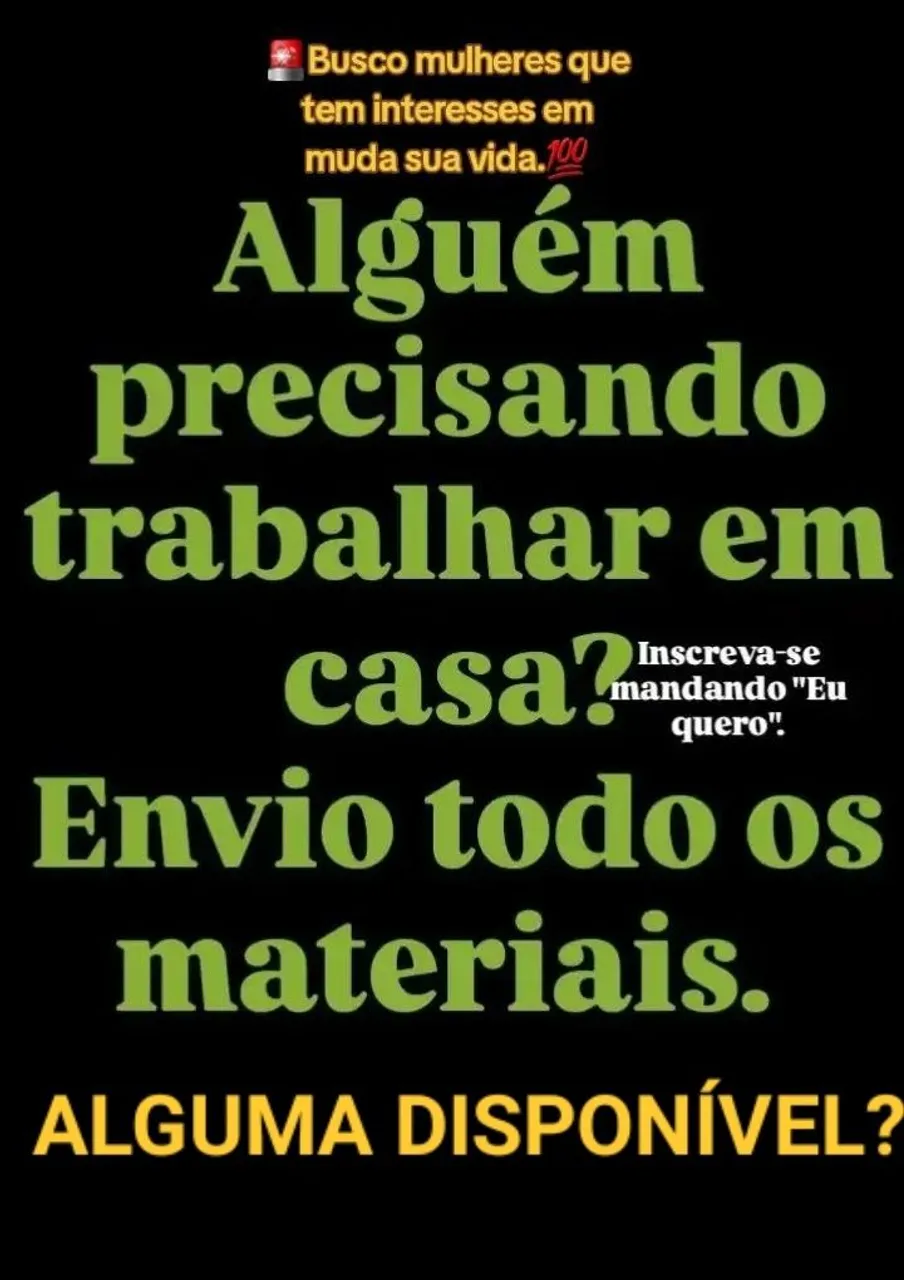 Oportunidade para trabalhar