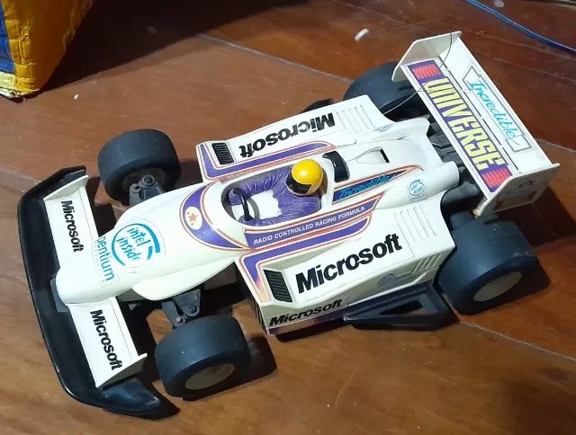 Carrinho da Fórmula 1 - vintage Suncon, modelo Formula 1 Microsoft Intel Pentium 