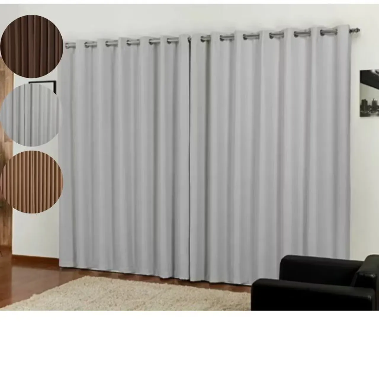 Cortina Lisa para Sala ou Quarto