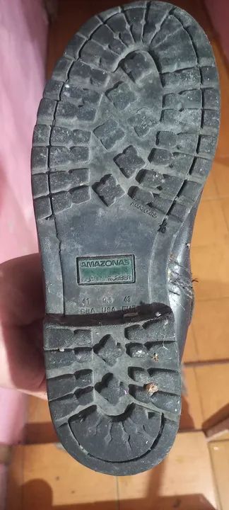 Bota/coturno de couro para bombeiro e motociclista número 41 - Foto 2