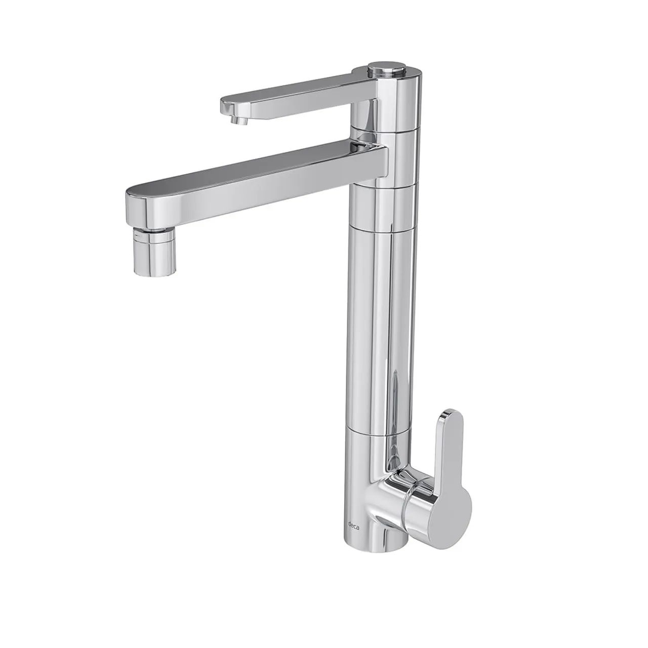 Misturador Monocomando de Mesa com Filtro para Cozinha Twin Cromado<br>Twin