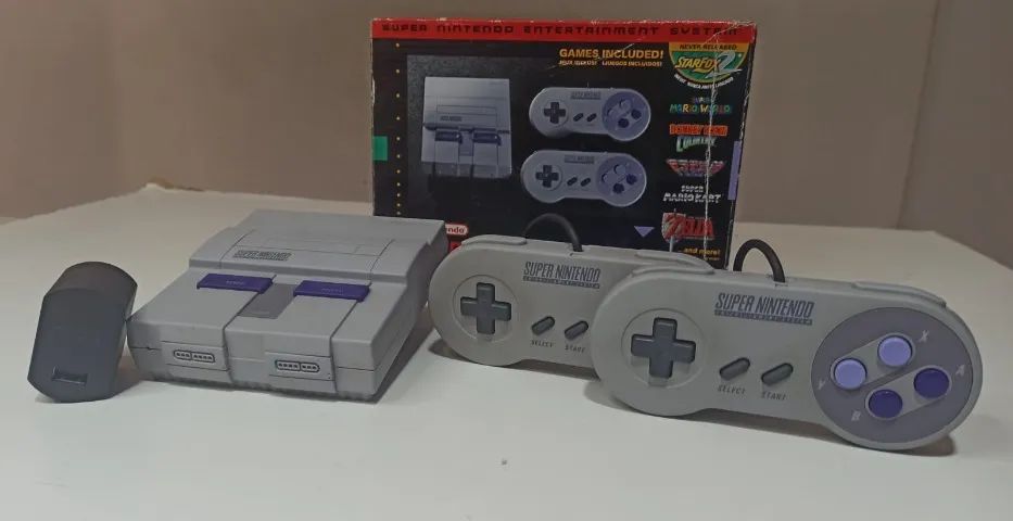 Super Nintendo Classic com Desbloqueio completo Original com 21 jogos. Aceito cartão.