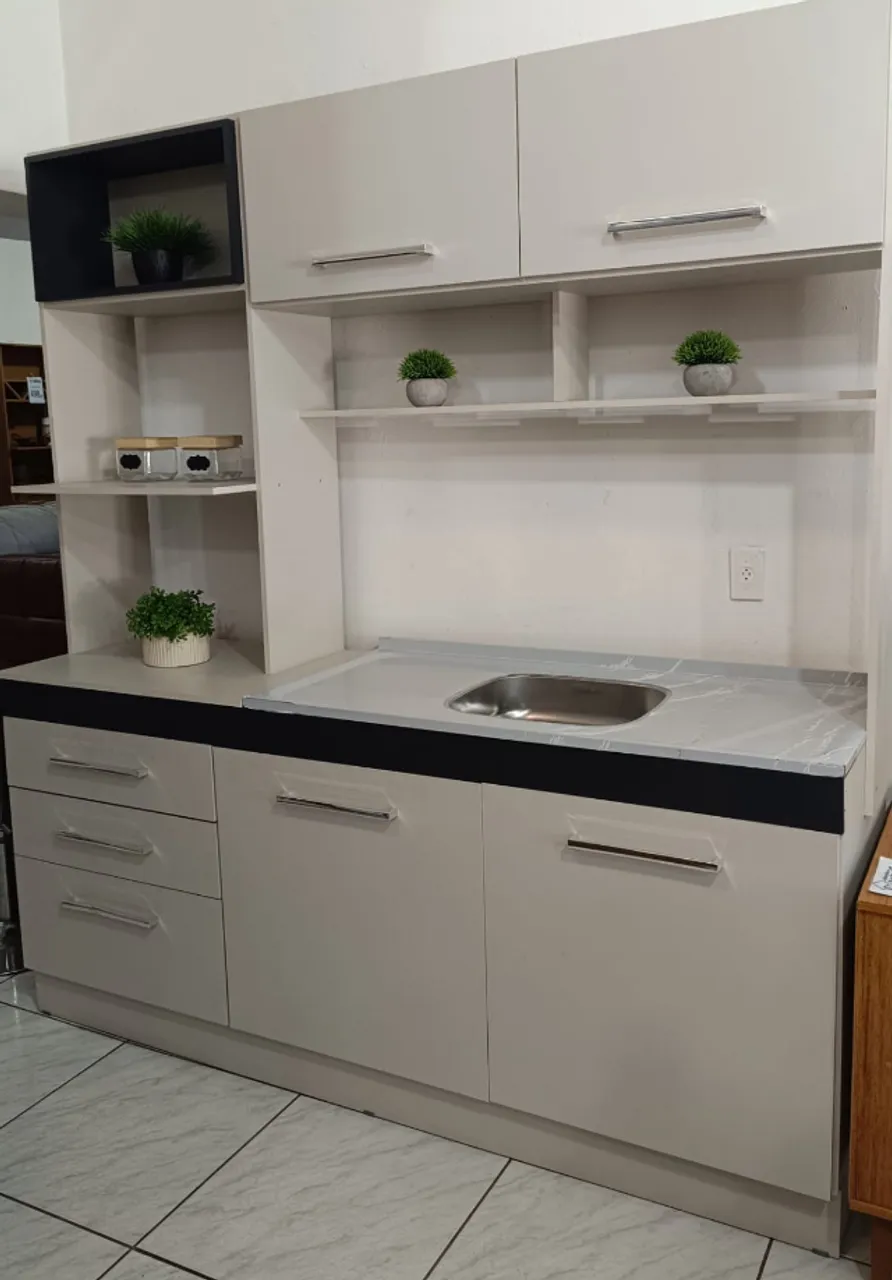 Cozinha Compacta Iris Off White / Onix