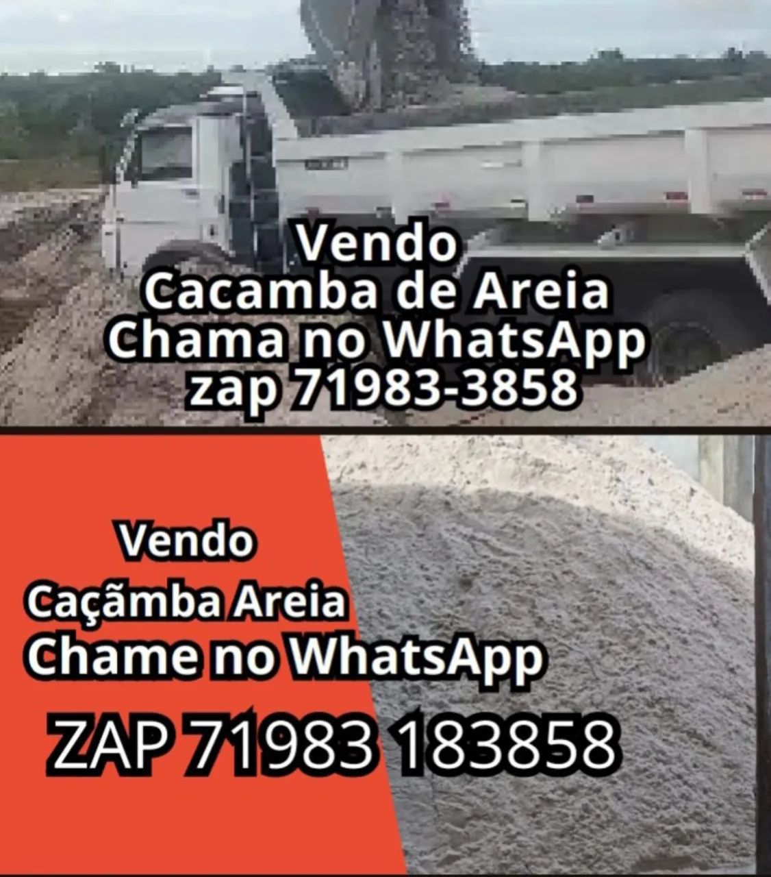 Areia Limpa Caçamba e Brita 