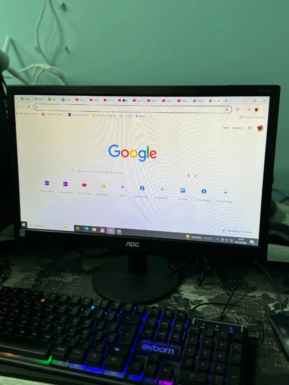 Monitor Aoc Led, 18.5 polegadas, Widescreen, Vga - E970swnl - Foto 4