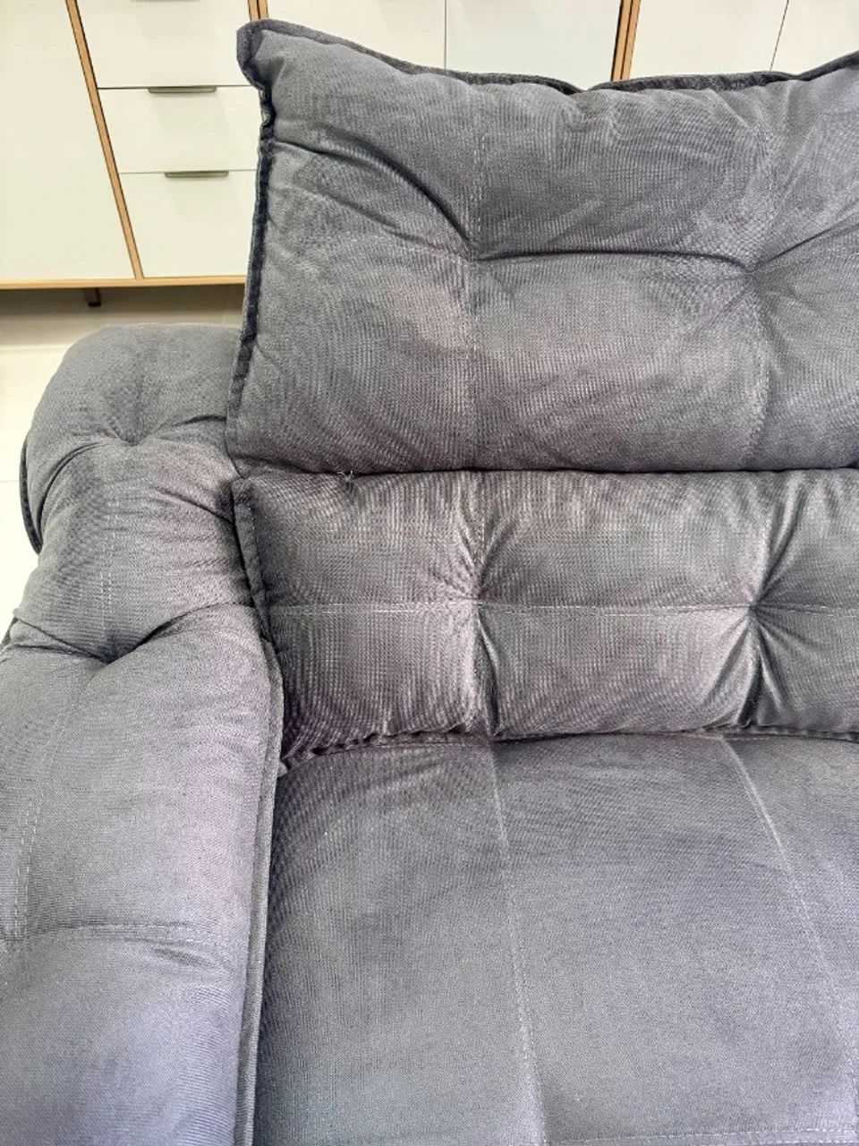 Sofá retrátil 1,80 de comprimento, cor cinza - Foto 3