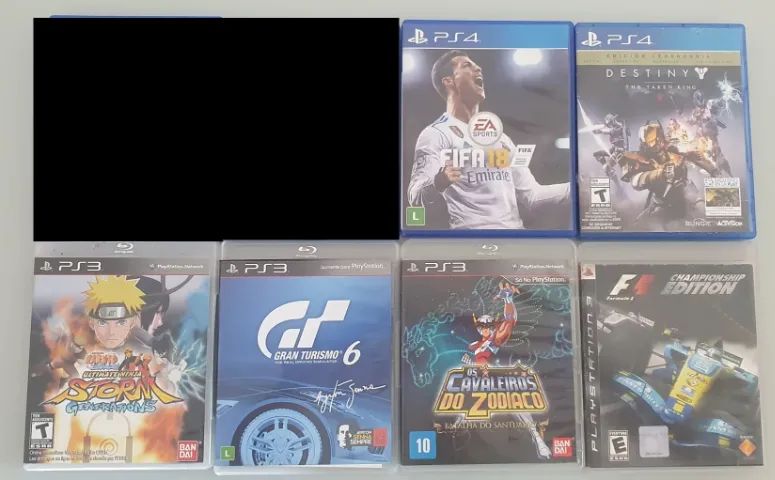 Jogos PS3 e PS4 F1 Naruto Cavaleiros do Zodiaco Gran Turismo