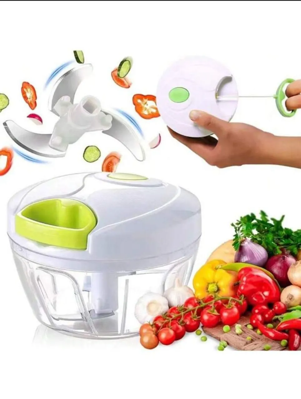 Mini Processador/Triturador Manual de Alimentos