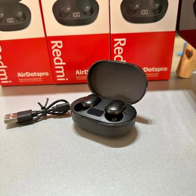 Fone De Ouvido Bluetooth Compatível Air Dots Redmi - entrego Cor Preto - Foto 2
