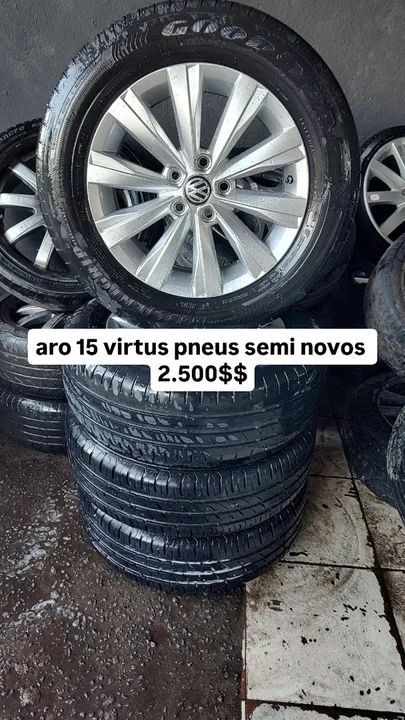 aro 15 c pneus semi novos <br><br> - Foto 4