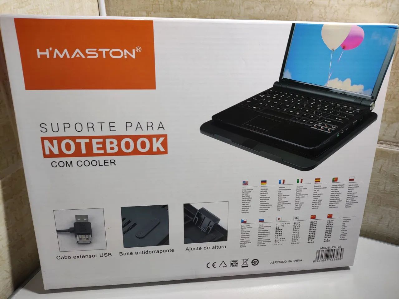 Suporte para Notebook H'MASTON c/ Cooler - PS-02 - Foto 2