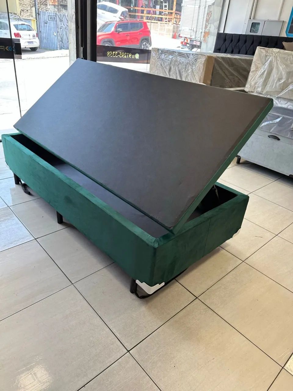 Cama Box Baú Verde Musgo e outras cores disponíveis  - Foto 4