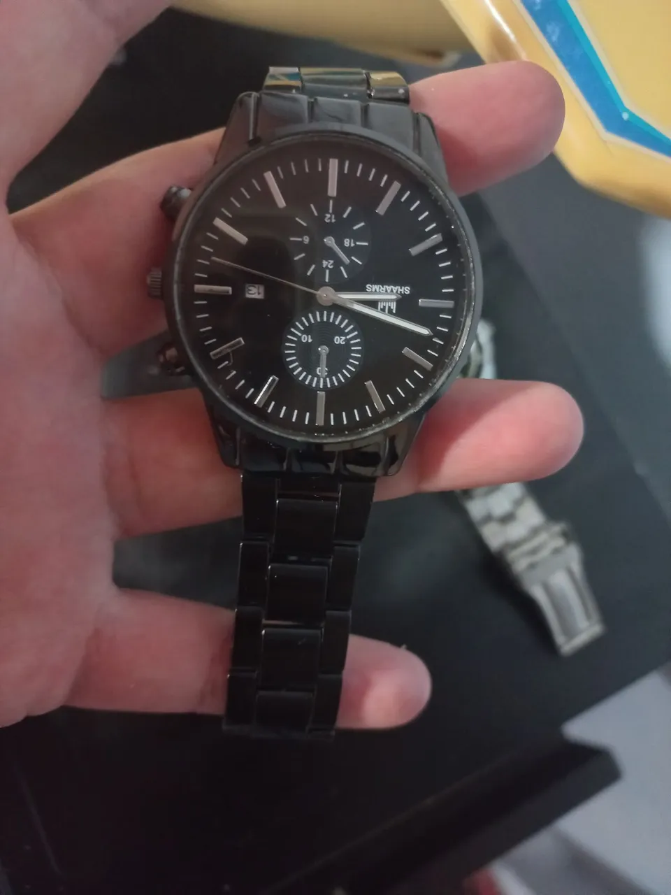 Relógio Masculino Preto Shaarms