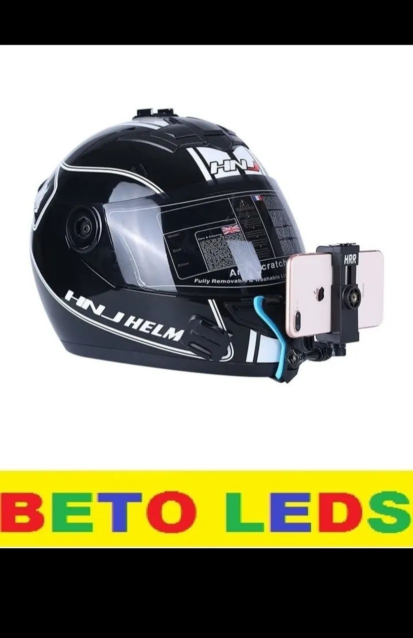 Suporte de celular no capacete 