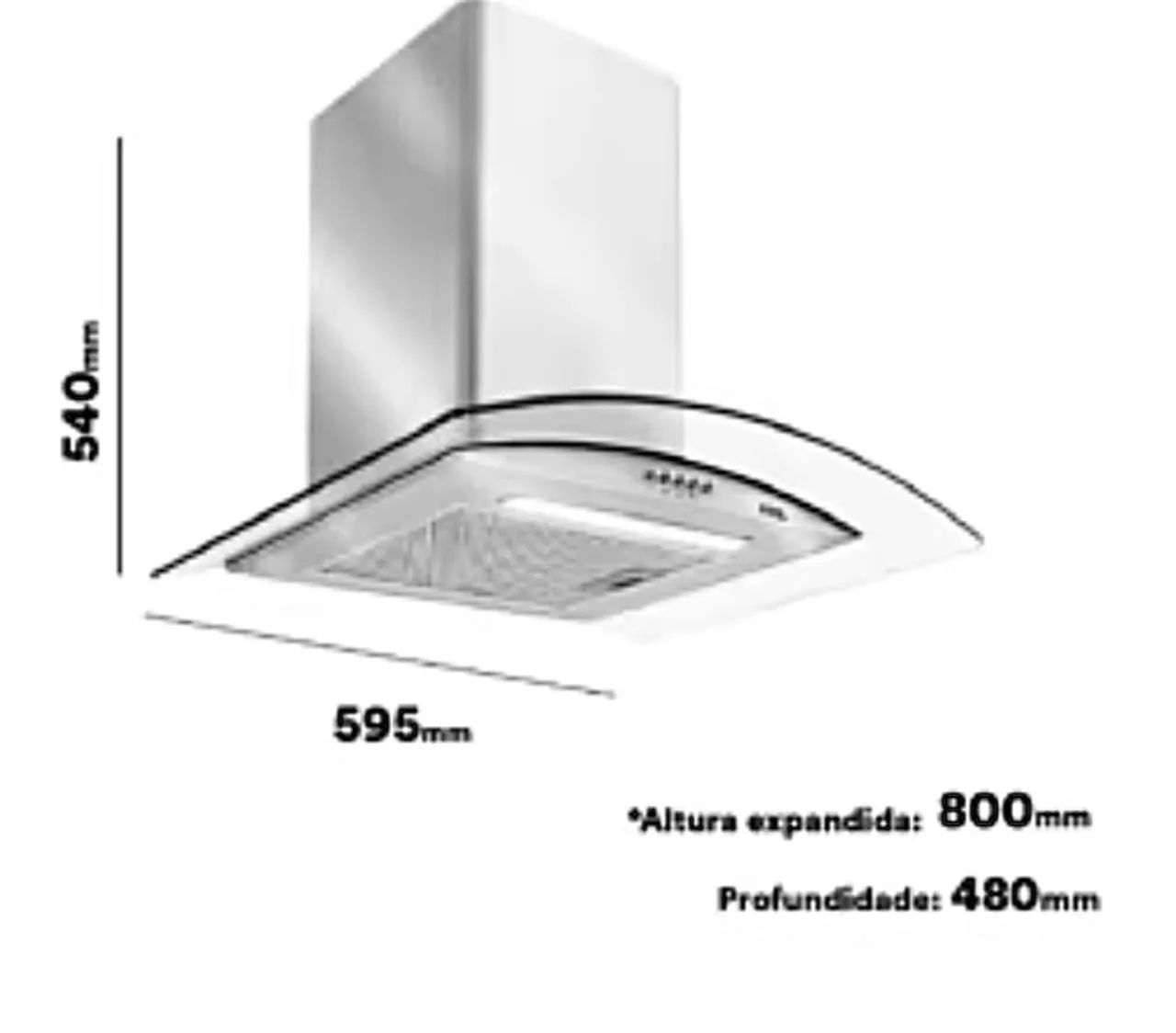 Coifa e Depurador de Parede EOS 60cm Cheff Gourmet ECO60PV 220V (NOVA)  - Foto 5