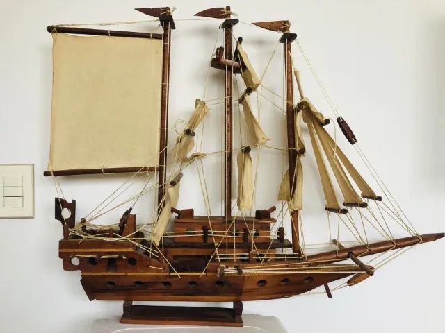 Caravela Veleiro Em Madeira / Rico Em Detalhes - Foto 4