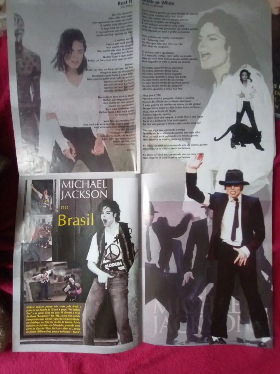 Encarte /poster gigante Michael Jackson antigo - Foto 3
