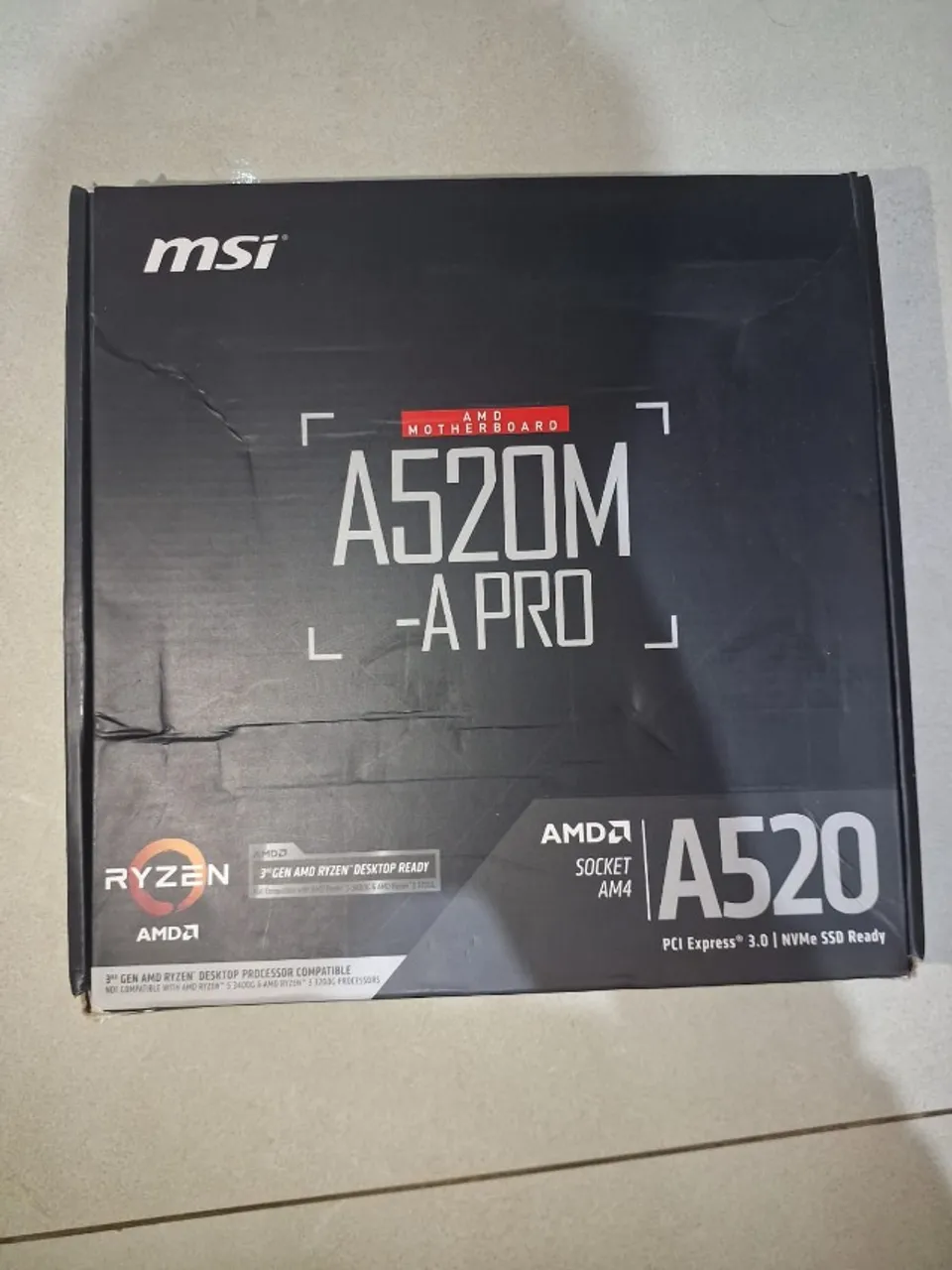 Placa Mãe MSI A520M-A PRO Chipset A520, AMD AM4, mATX, DDR4