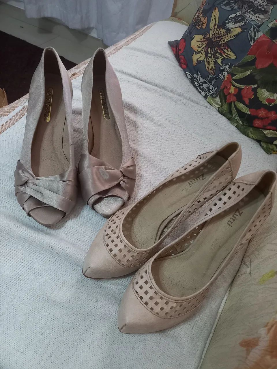 Tênis Casual Feminino Bege e Rosa - Foto 2