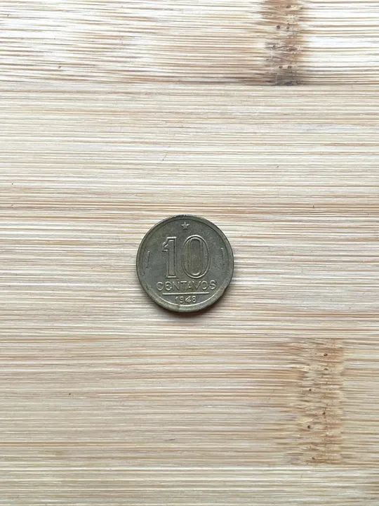 Moedas 10 centavos 1947 e 1948 