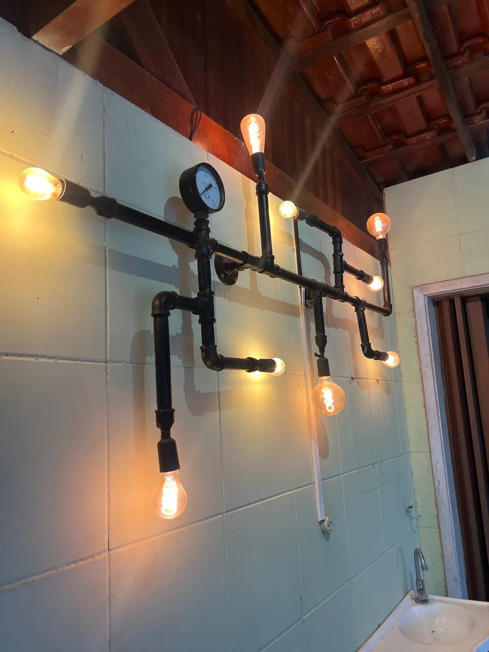 Lustre de parede estilo industrial  - Foto 4