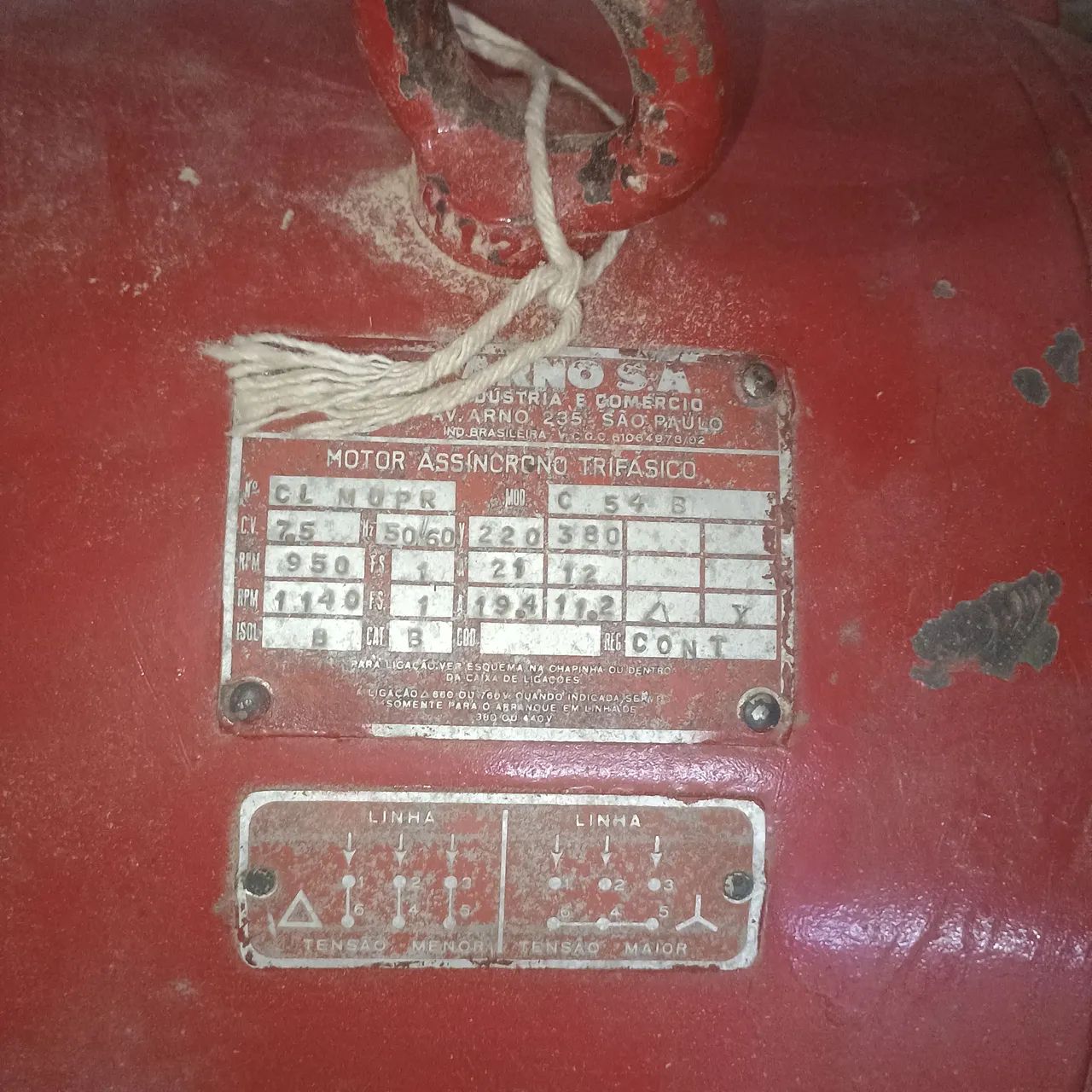Motor Arno 7.5 cavalos trifásico  - Foto 3