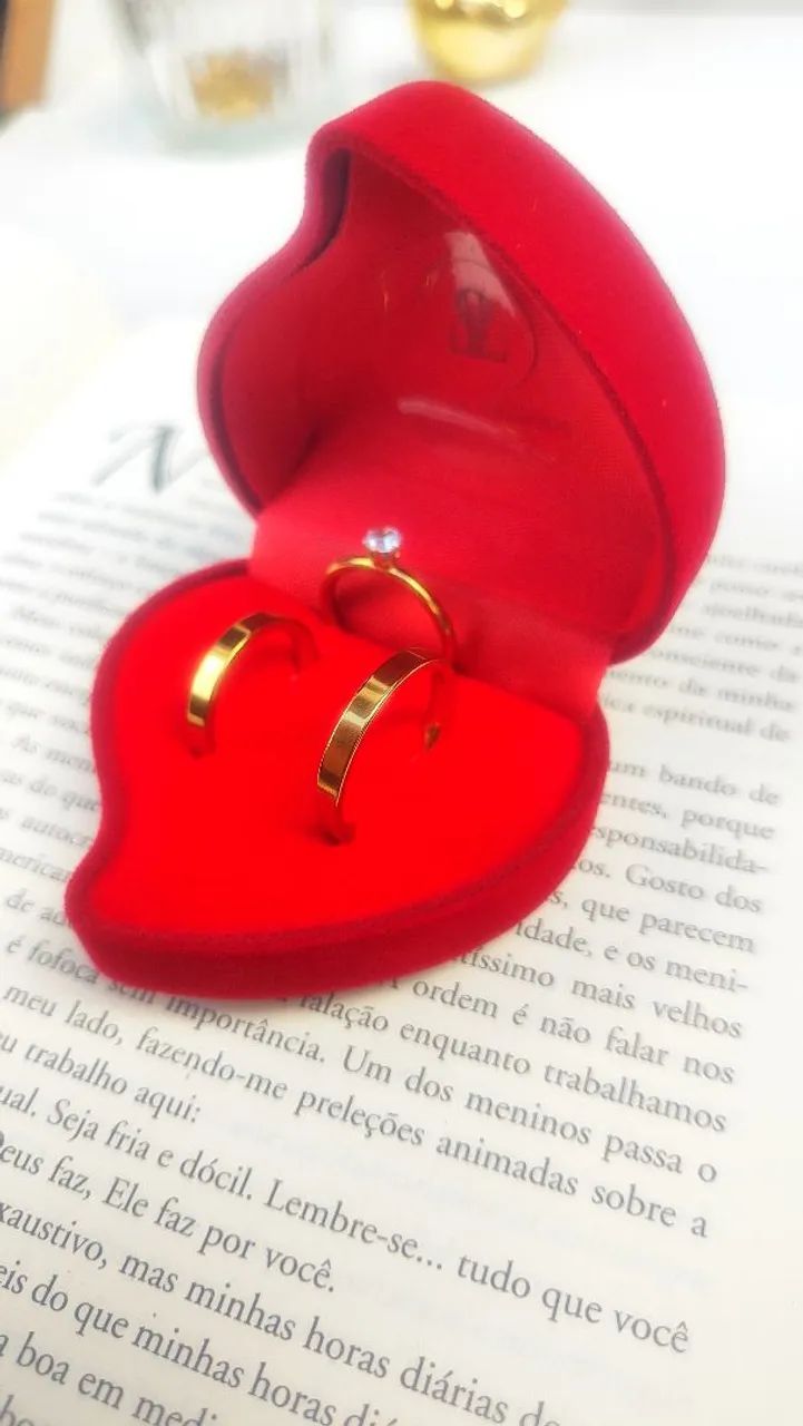 Alianças Retas banhadas a ouro com 3mm - Foto 5