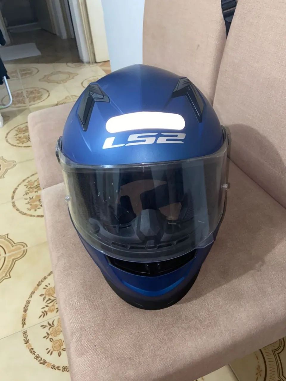 Capacete LS2 Ff358  Fosco Azul  - Foto 5
