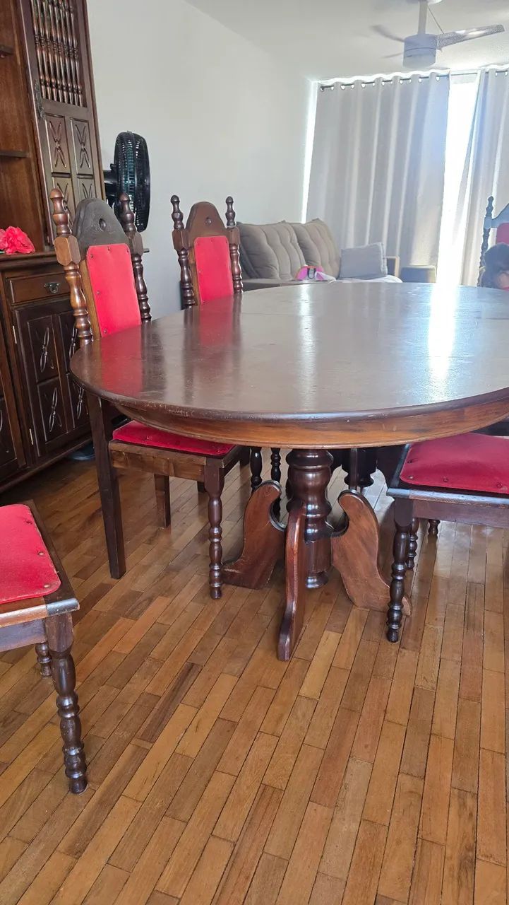 Mesa de Jantar Oval com 6 Cadeiras - Foto 5
