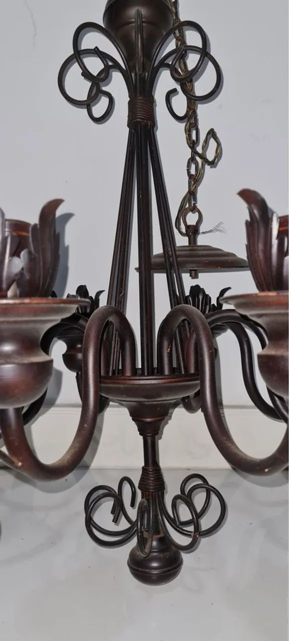 Maravilhoso lustre de metal comprado em Tiradentes MG - Foto 5