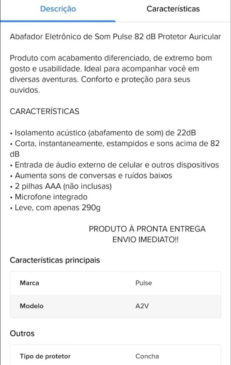 Protetor Auricular Abafador de Som Ouvido Eletrônico Pulse 82db com Case - Foto 5