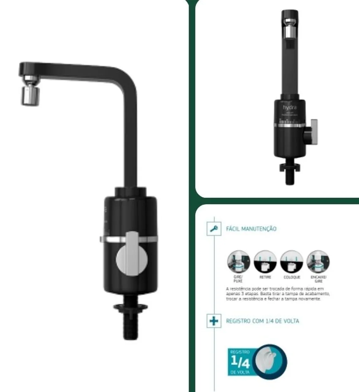 Torneira Elétrica de mesa (saida por baiixo) 220v torneira água quente