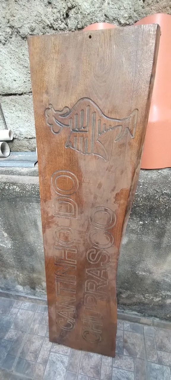 Placa de Madeira Rústica - "Galão da Massa" - Foto 4