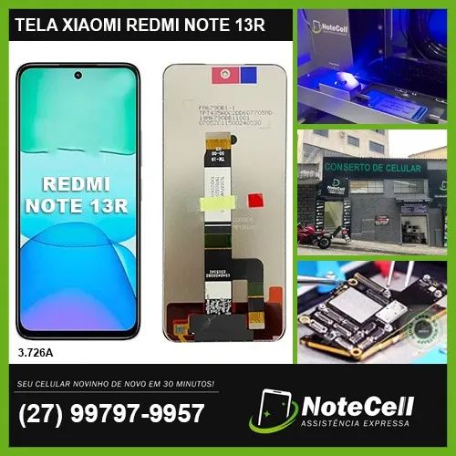 Tela/Display P/ XIAOMI REDMI NOTE 13R ORIGINAL - Instalação em 30 min!
