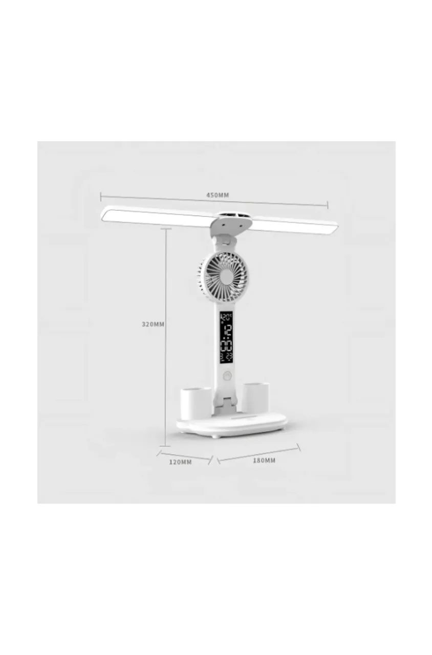 LUMINARIA VENTILADOR RELOGIO DIGITAL RECARREGAVEL LELONG LE-2218 - Foto 3