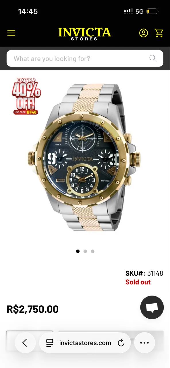 Relógio Invicta Coalition Forces 4 Time Zones  - Foto 4