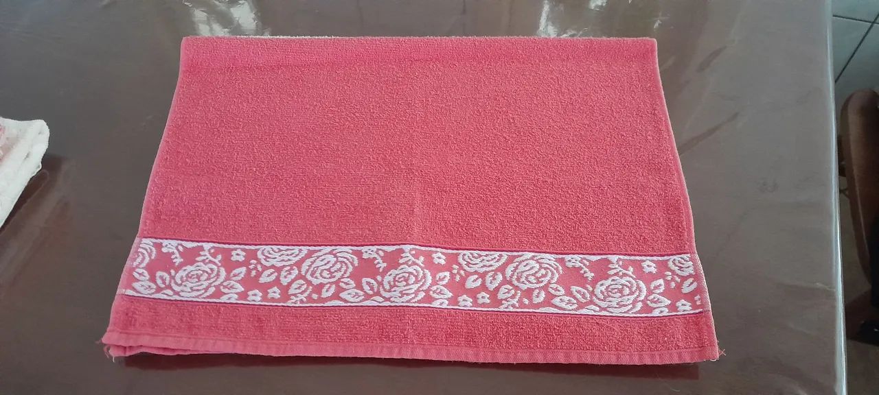 Toalhas de rosto usada