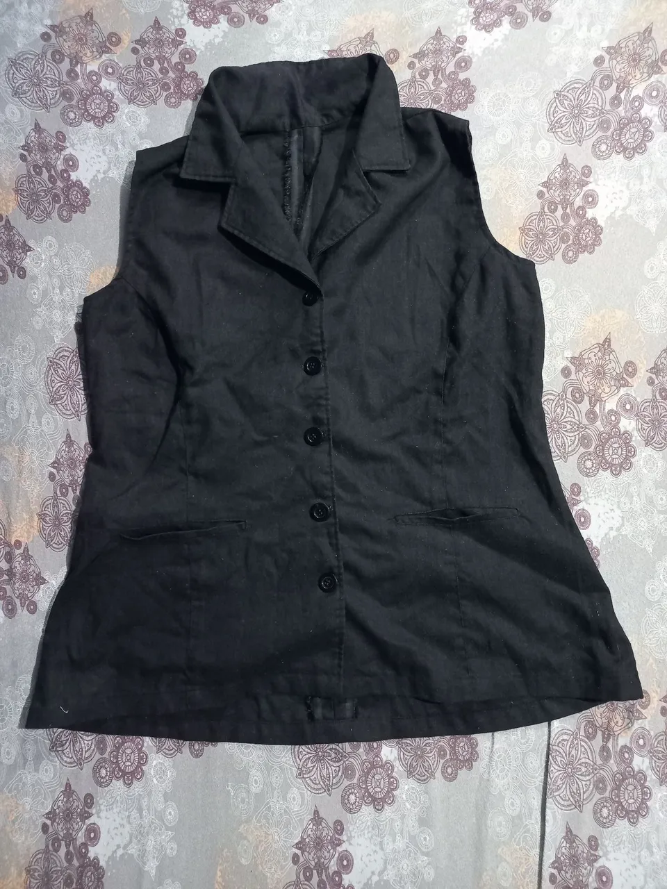 Colete feminino preto