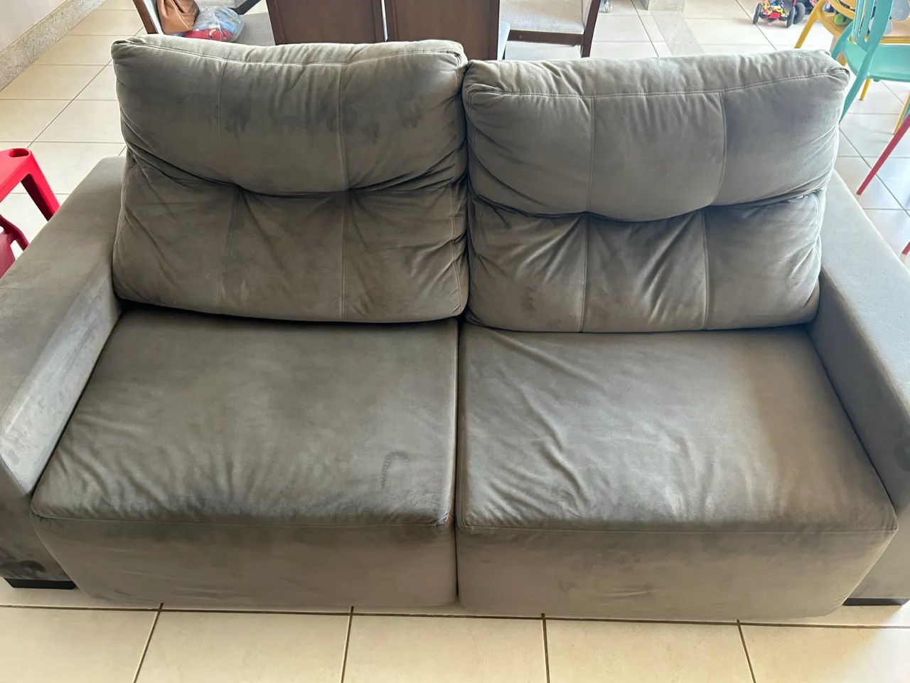 Sofá 2 lugares chaise retrátil e reclinável  - Foto 3