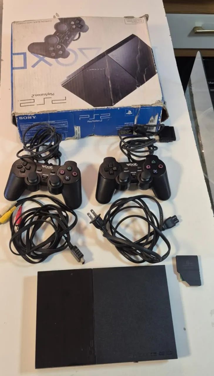 Playstation 2 com caixa original/Desbloqueado