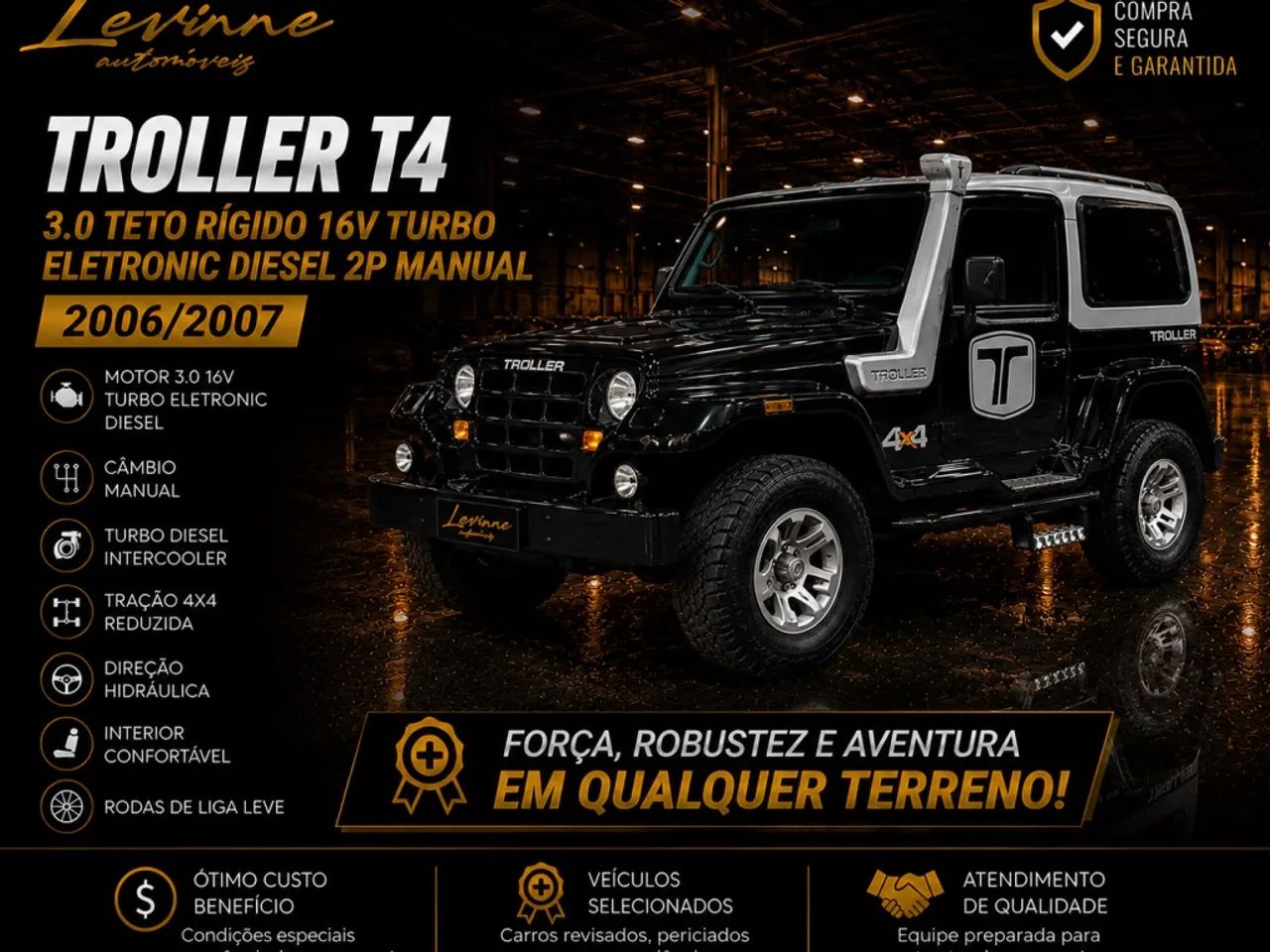 Troller T-4 4X4 3.0 TB INT. CAP. RÍGIDA DIESEL 2007