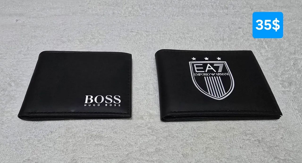 Carteiras premium da Hugo Boss e Empório Armani 