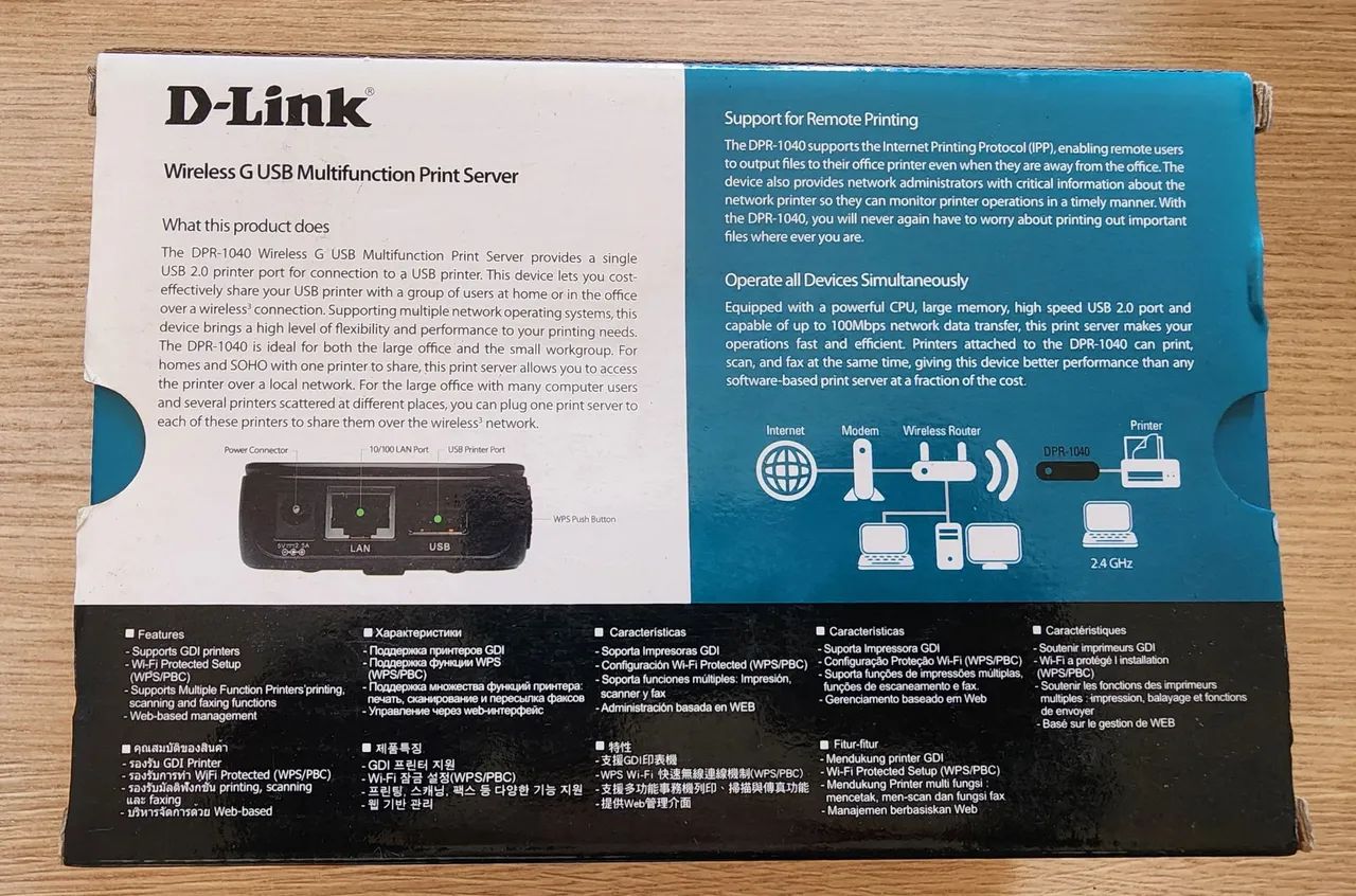 Servidor Impressão Dpr-1040 D-link Usbprint Server Wireless - Foto 2