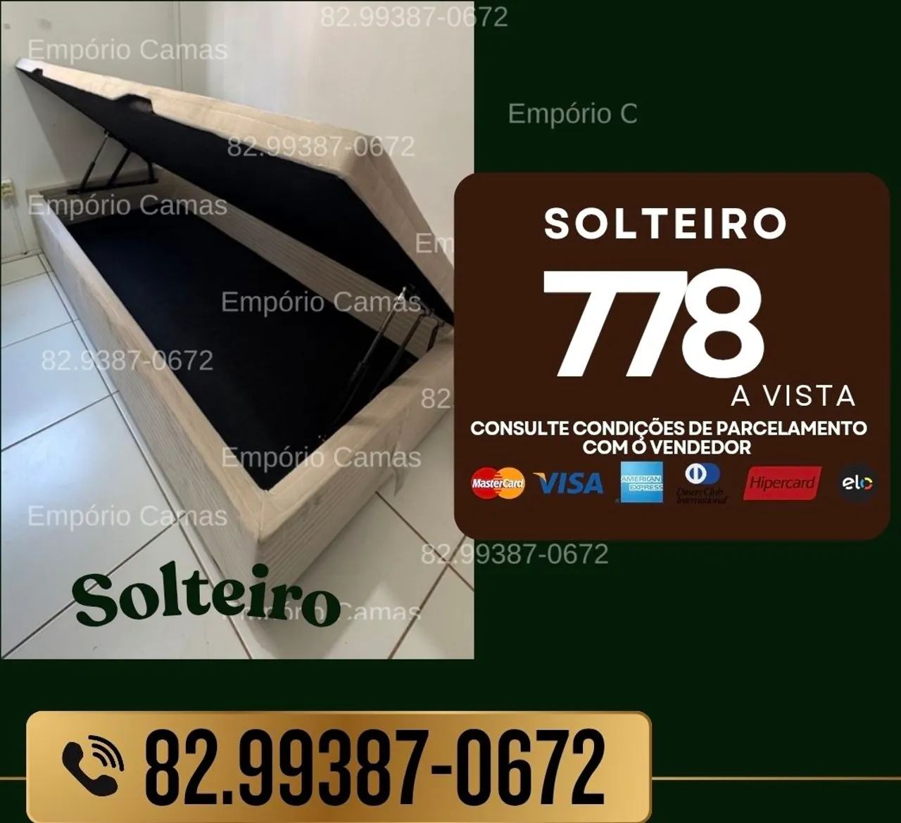 Base baú  solteiro Bonsono pronta entrega 
