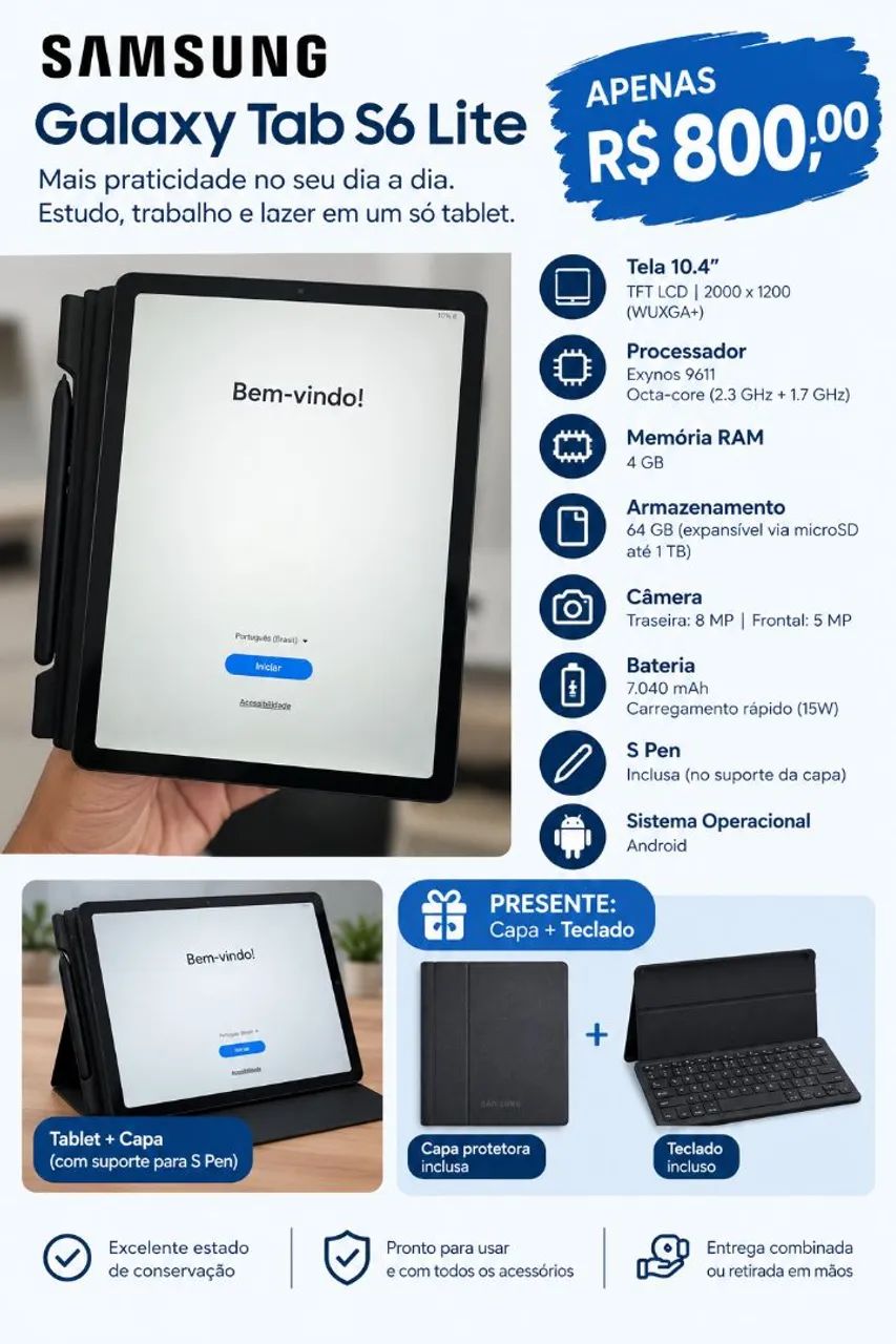Samsung Tab S6 Lite - Foto 5