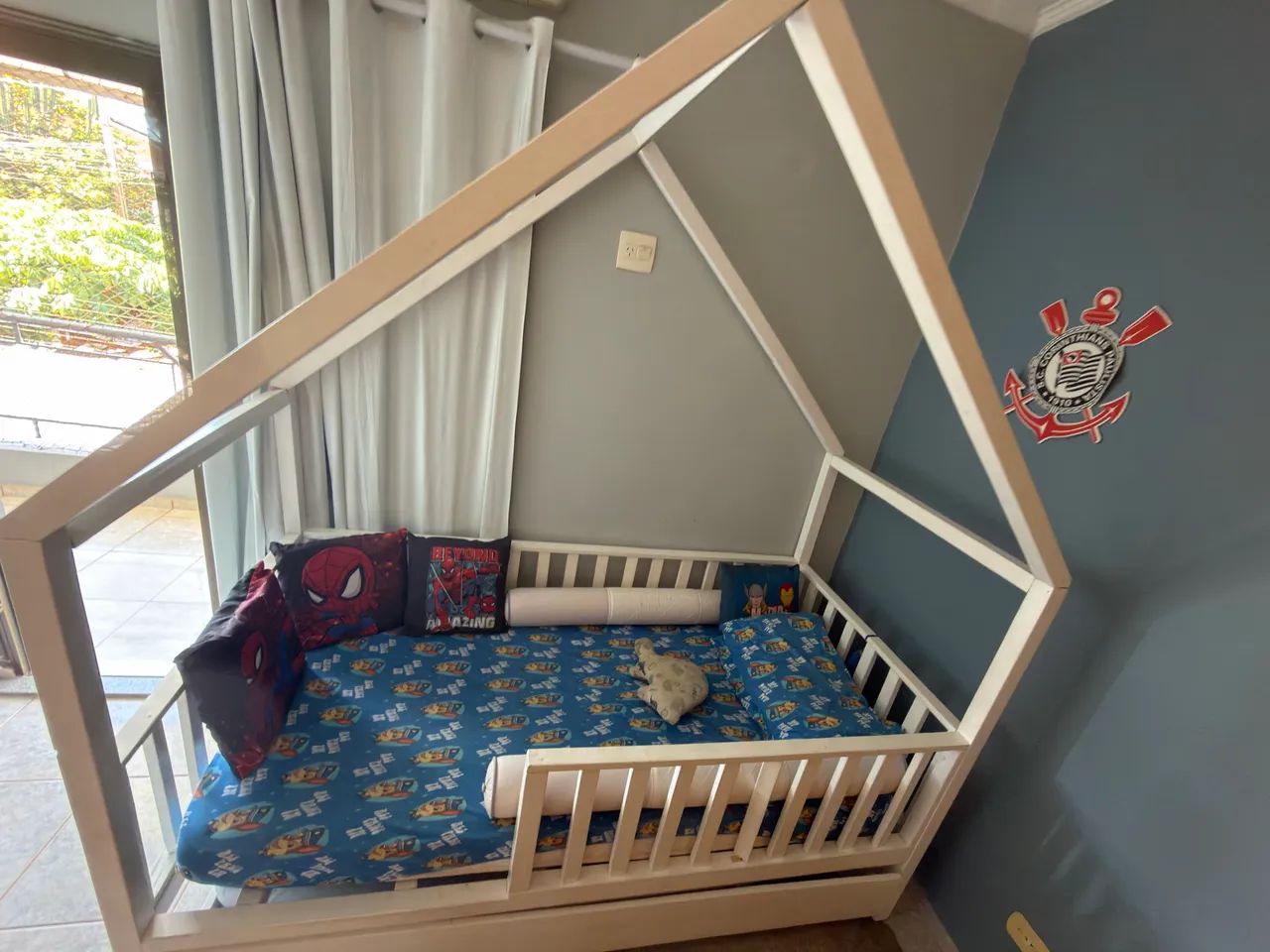 Cama Infantil Montessoriano Com Grade e cama auxiliar  - Foto 5