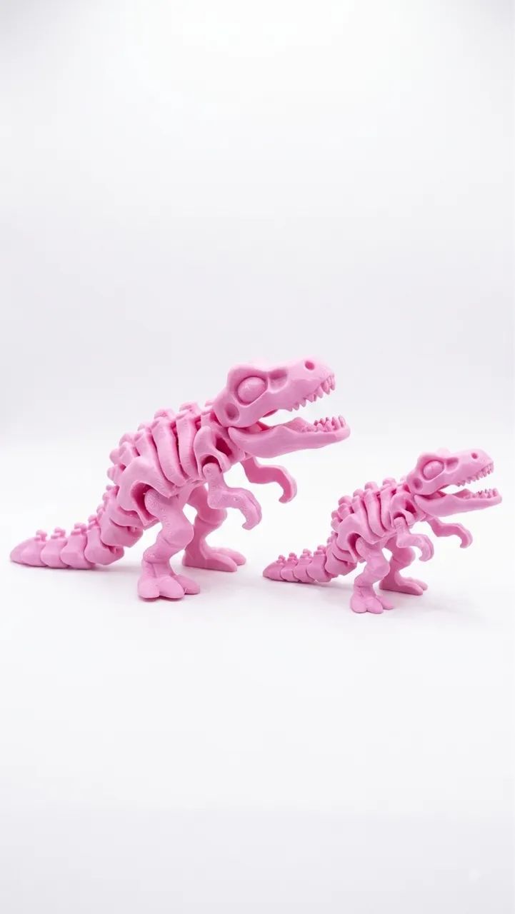 Dinossauro T-Rex Esqueleto Articulado 3D - Brinquedo Flexível