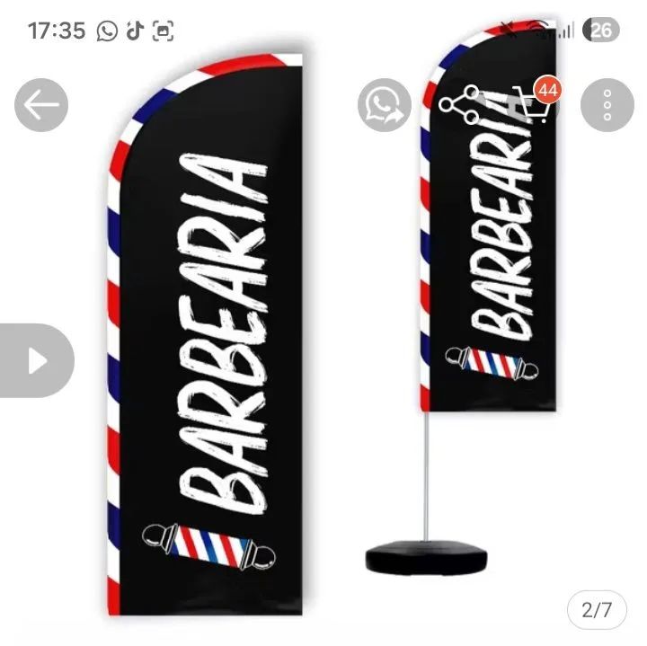Wind banner pra barbearia 