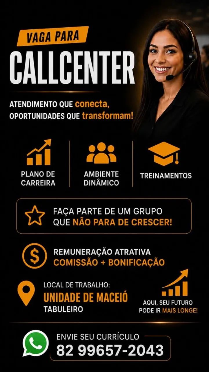 VAGA PRA CALL CENTER